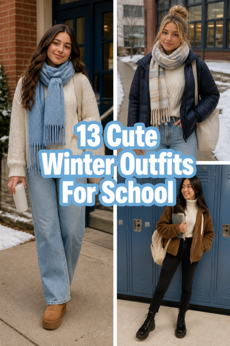 ❄️ 13 Cute Winter Outfits For School