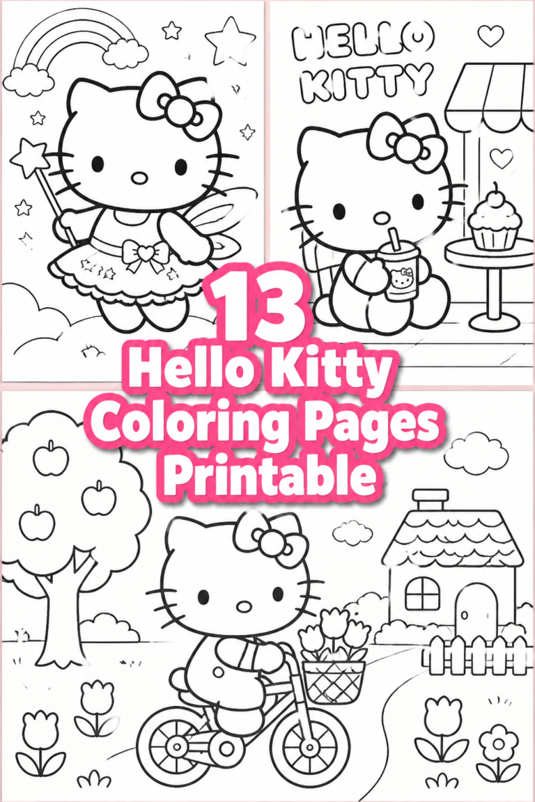 🎀 13 Hello Kitty Coloring Pages Printable