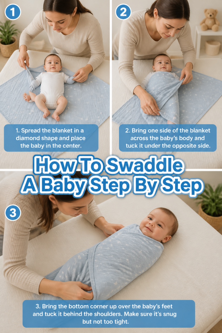 👶 How To Swaddle A Baby Step By Step