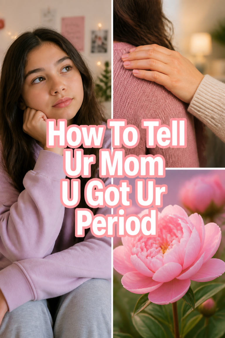 🌸 How To Tell Ur Mom U Got Ur Period